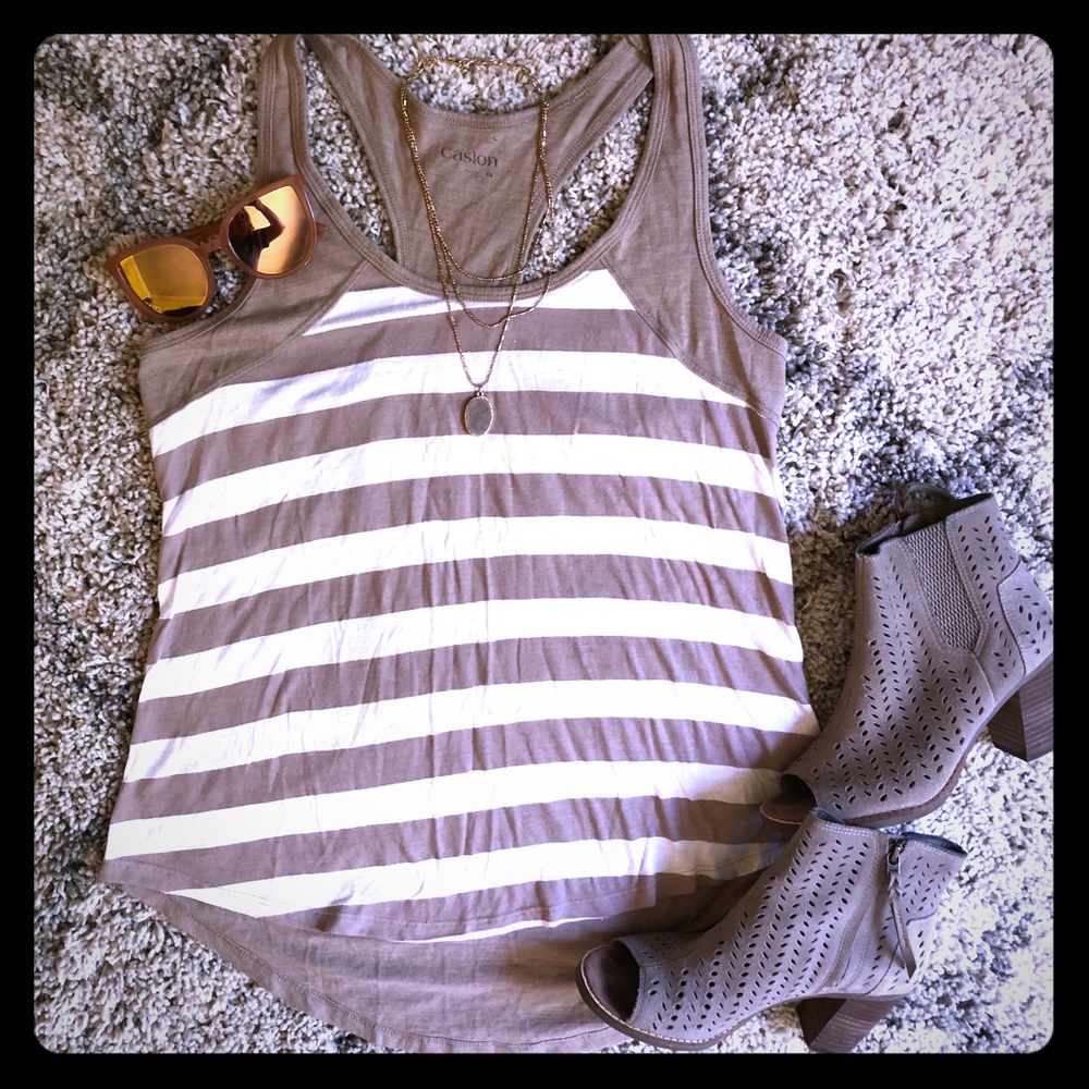 CASLON Nordstrom stripe racerback tank sz Med